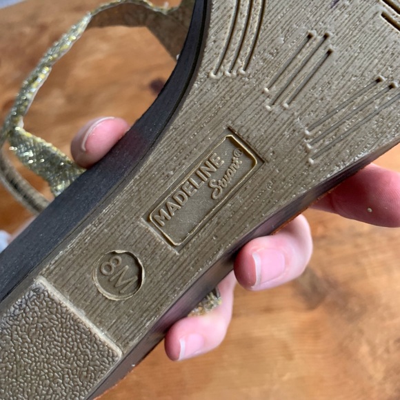 Madeline Stuart gold braid sparkle sandals - Picture 5 of 8